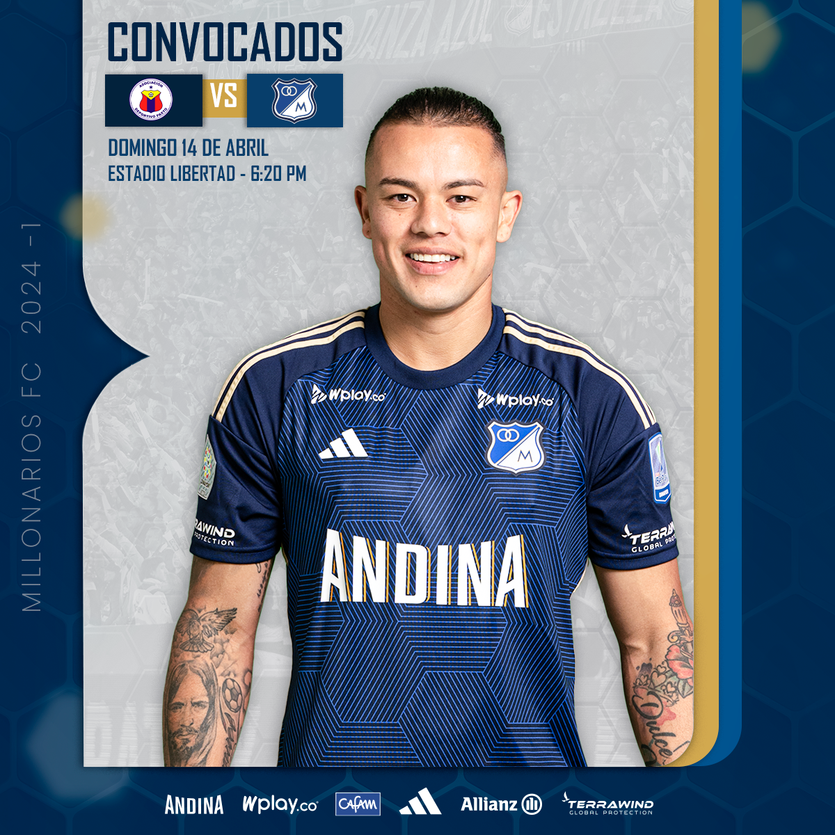 PASTO VS. MILLONARIOS: CONVOCADOS POR EL PROFE GAMERO - Millonarios FC 